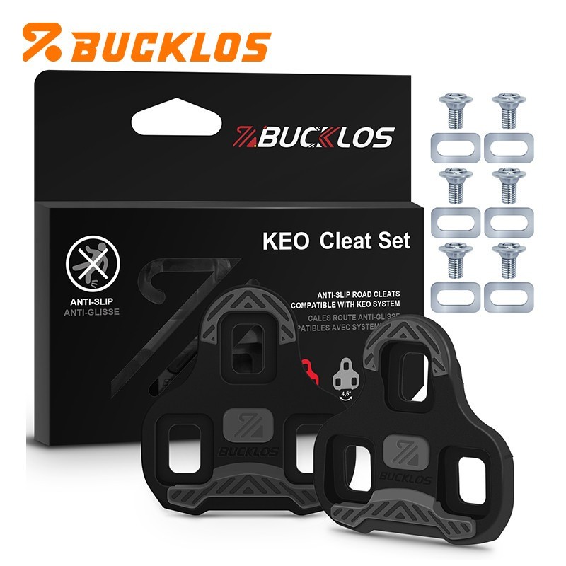 BUCKLOS Travas Antiderrapantes para Pedal de Bicicleta de Estrada 0/4,5/9° LOOK KEO Duráveis para Ciclismo