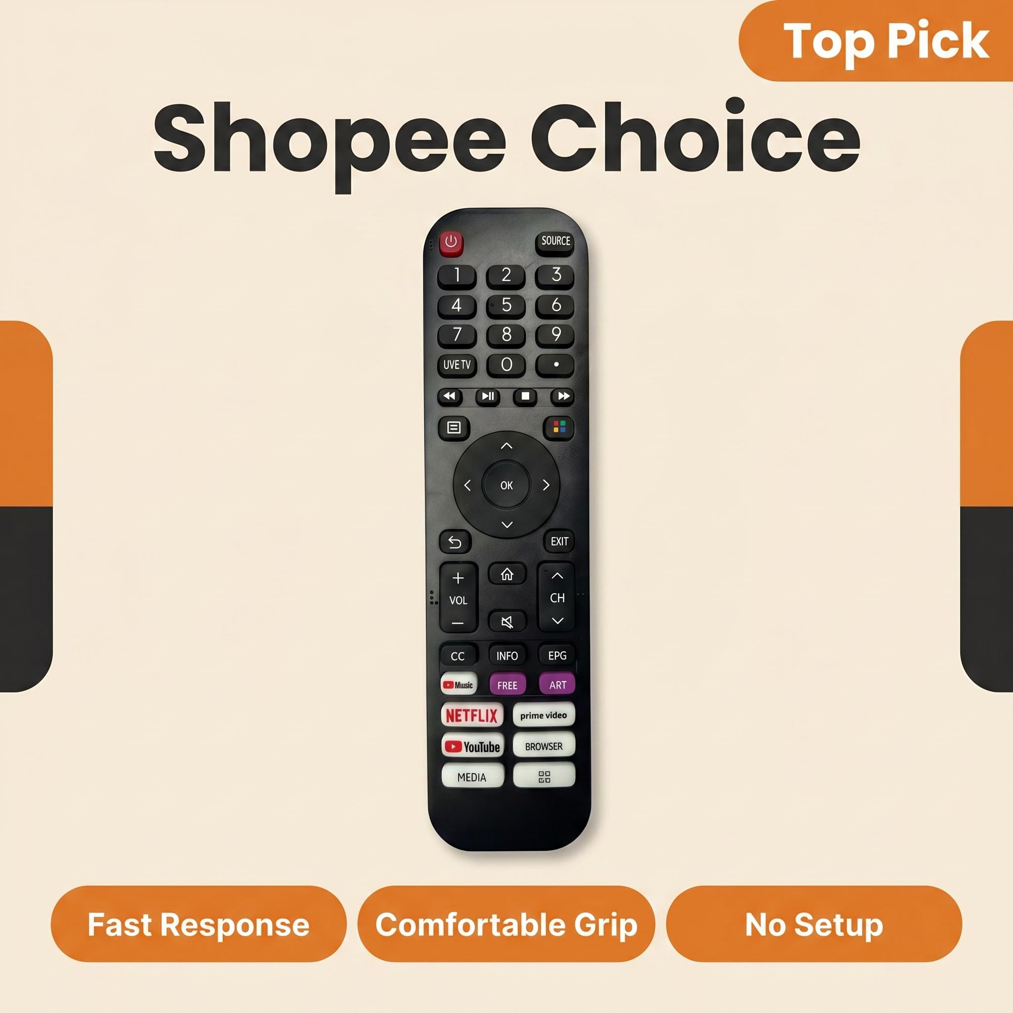 Novo Controle Remoto Original Devant Universal Para Hisense LCD/LED TV , Vídeo Principal Sobre YouTube/NETFLIX