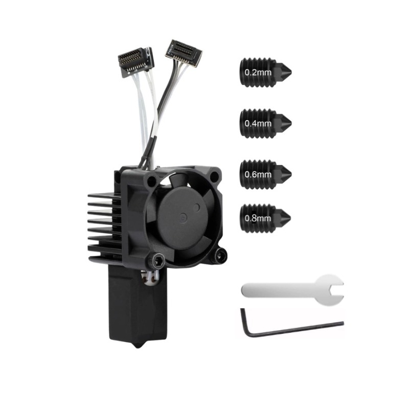 Kit de Bloco Hotend do Extrusor com Ventilador, Peças de Reparo para Impressora 3D Bambu Lab Série P1 P1P P1S
