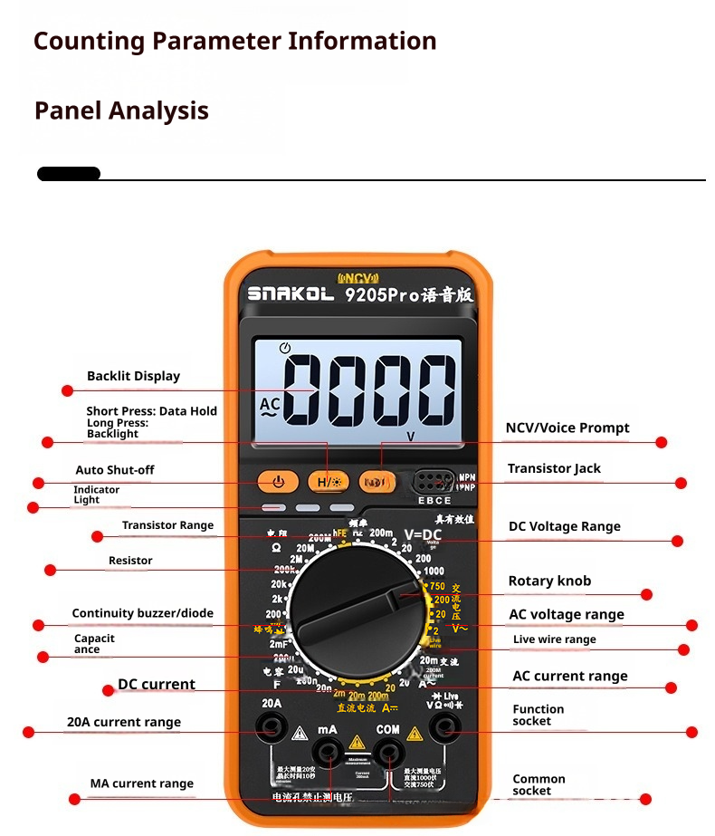 Um Conjunto De Multímetro Digital De Alta Precisão FNIRSI DMT-99 , Display HD De 2.4 Polegadas , Testador Elétrico Profi