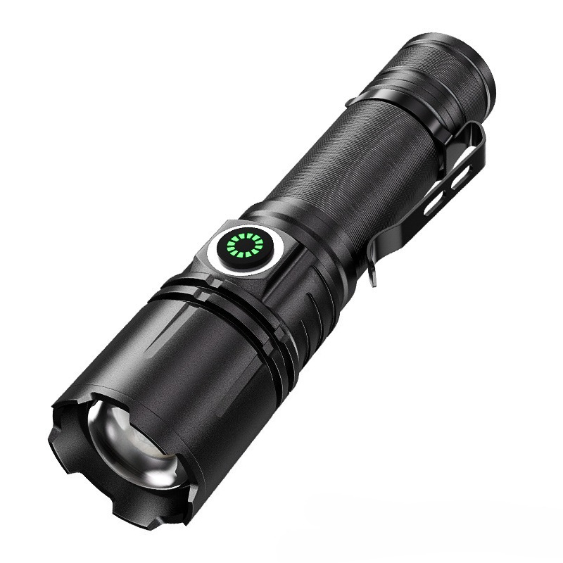 Lanterna Led Recarregável , Brilho 2.000 Lúmens , Com Modos De Escalonados E Graduais Modo Contínuo , Usa Bateria 18650