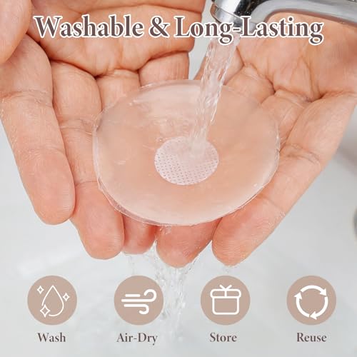 Capas De Mamilo Nuas Invisíveis E Respiráveis-Almofadas De Silicone De Coração/Flor/Redondas