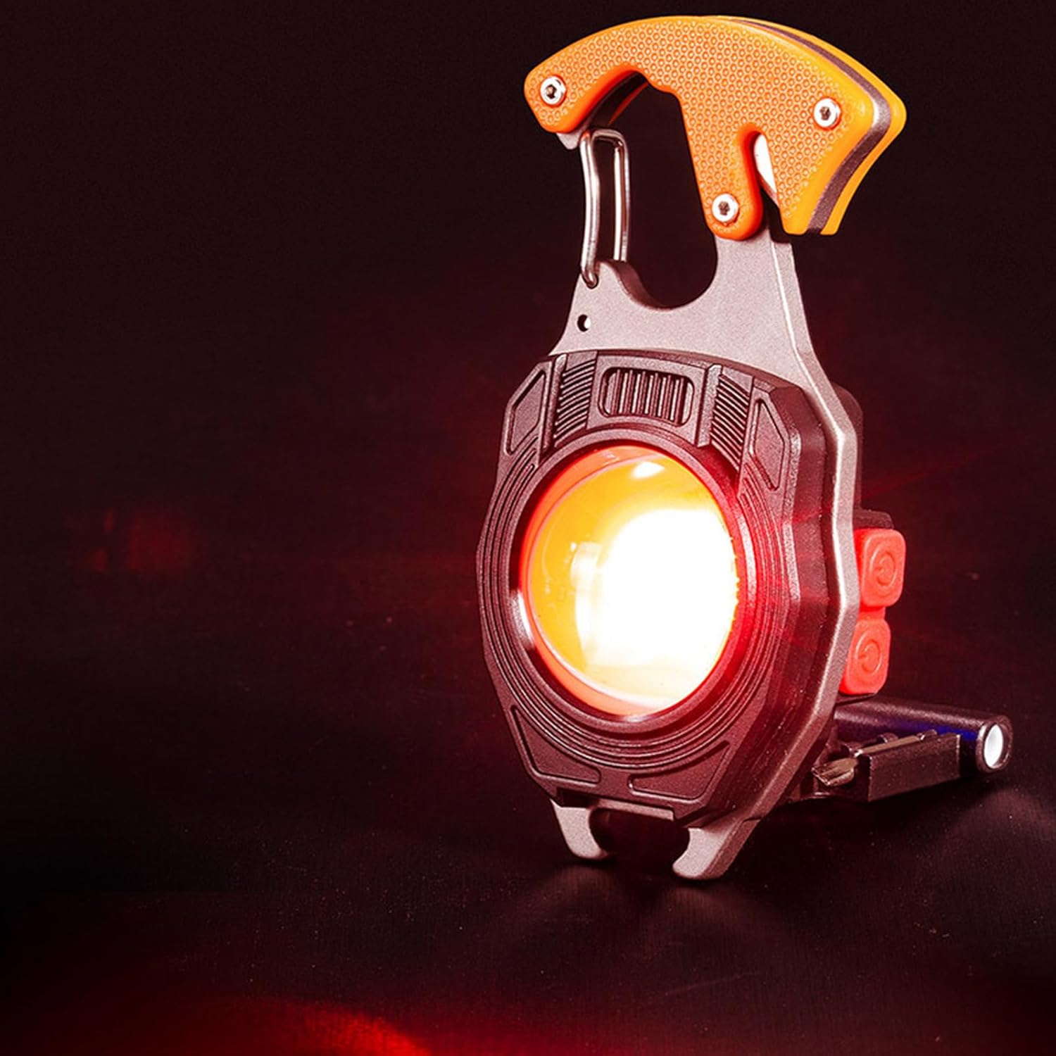 Liga De Alumínio LED Luz De Trabalho Tocha Chaveiro Lanterna Portátil