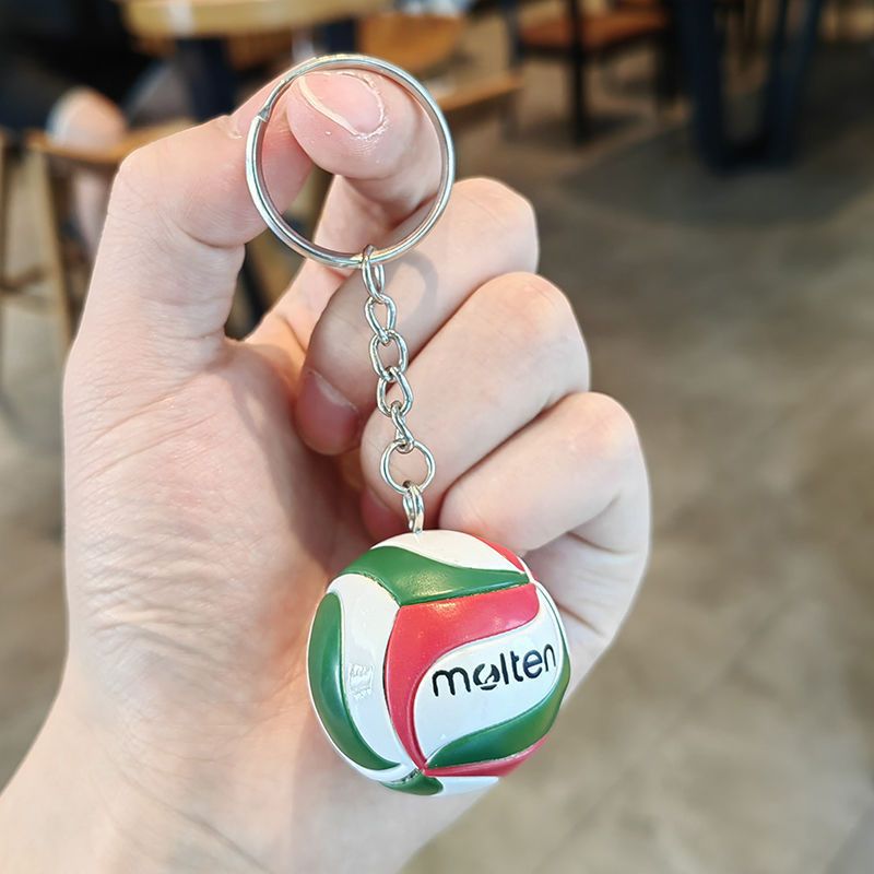 Criativo Voleibol Chaveiro Acessórios Bonito E Compacto Esportes Bola Pingentes Presentes De Negócios Praia Decorações L