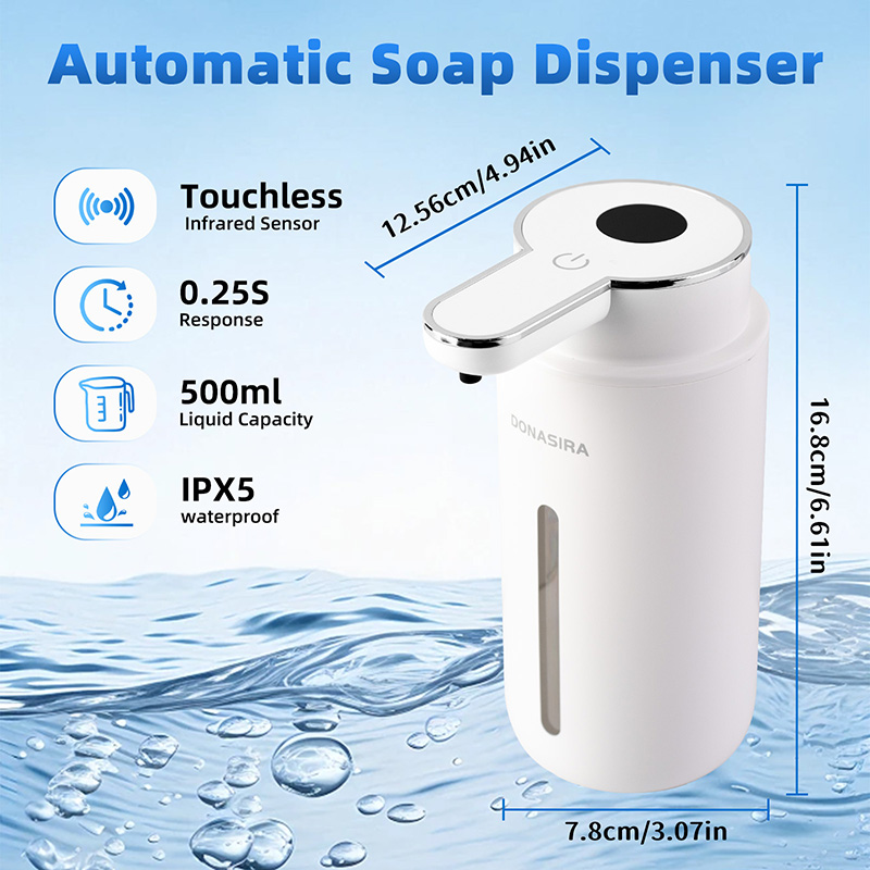 P23 500ML Grande Capacidade Touchless 6 Engrenagens Espuma Ajustável/Controle De Pia Líquida Indução Infravermelha Senso