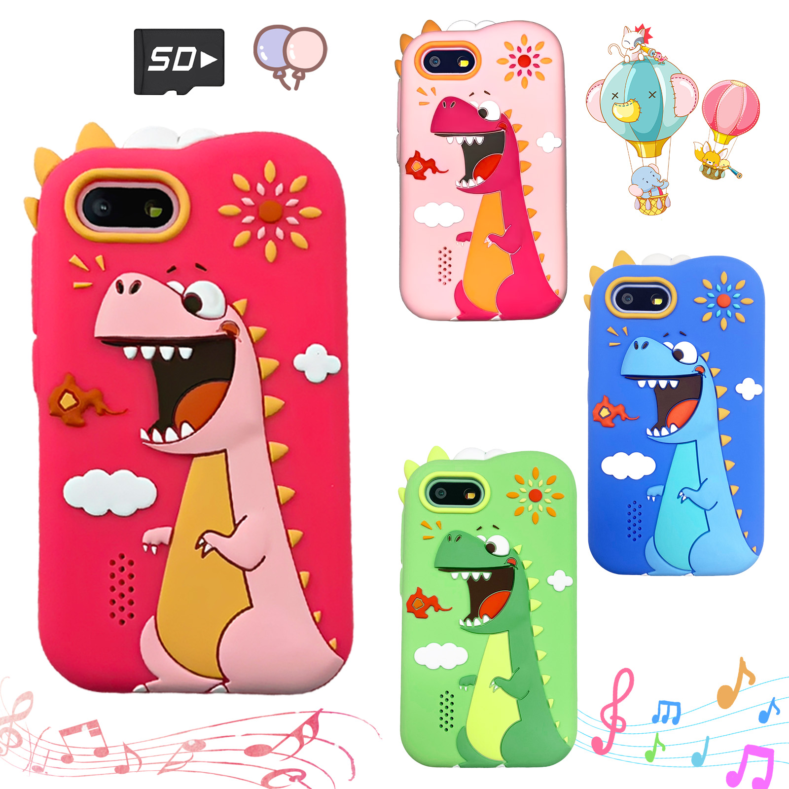 Smartphone Infantil, Telefone de Brinquedo Multifuncional para Crianças, Tela Sensível ao Toque, Câmeras Duplas,