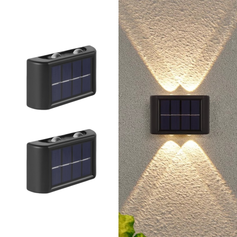 Solar Para Cima Baixo LED Luz De Parede Ao Ar Livre IP65 À Prova Dip65 Água Jardim Pátio Cerca Porta Decoração Iluminaçã
