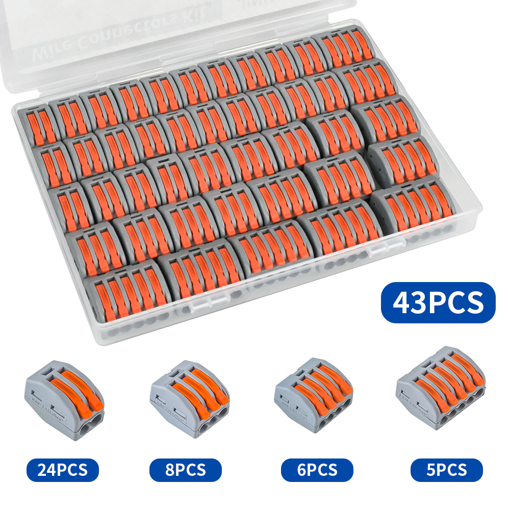 Conector de Emenda Rápida Mini Caixa CMK41 Série Compacta Terminal Elétrico de Fiação Conexão Rápida e Estável
