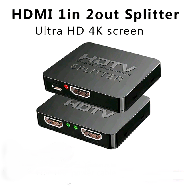 Full HD 4K 1080P 1x2 HDMI Splitter 3D 1 Em 2 Saídas Amplificador Monitores Duplos Para Projetor De Computador