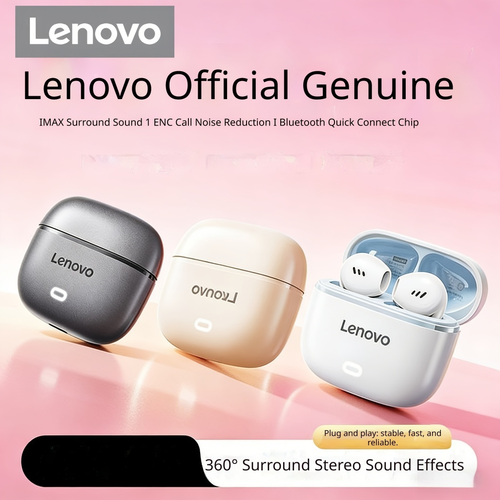 Fones de Ouvido Lenovo Wireless Bluetooth com Som Estéreo e Redução de Ruído