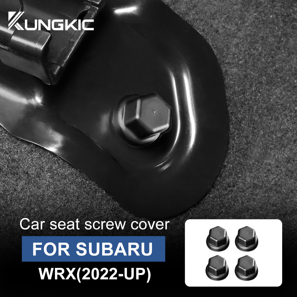 KUNGKIC Kit 4 peças Capa de proteção para parafuso de trilho do banco do Subaru WRX