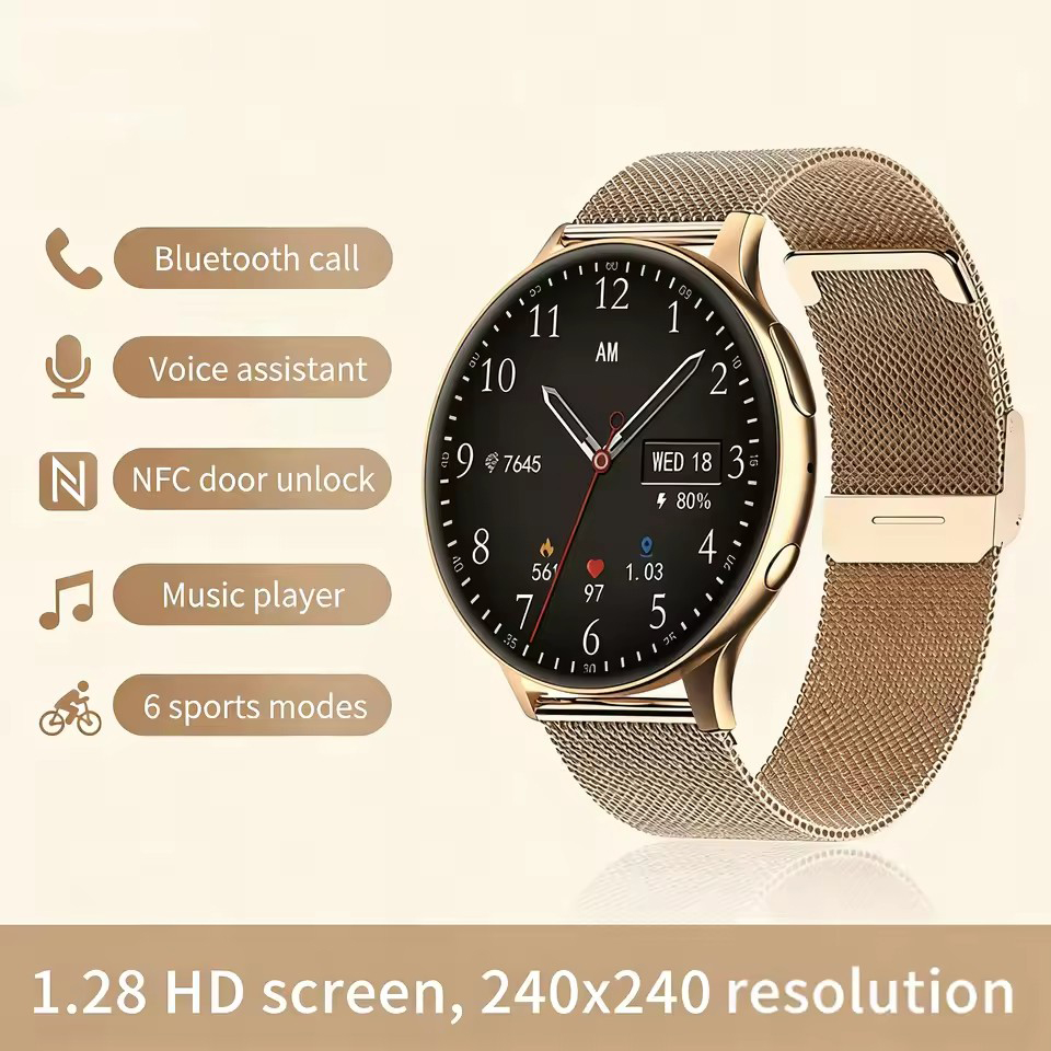 Novo Smartwatch 2026 com chamada sem fio via Bluetooth, relógio inteligente para homens e mulheres, com mostrador