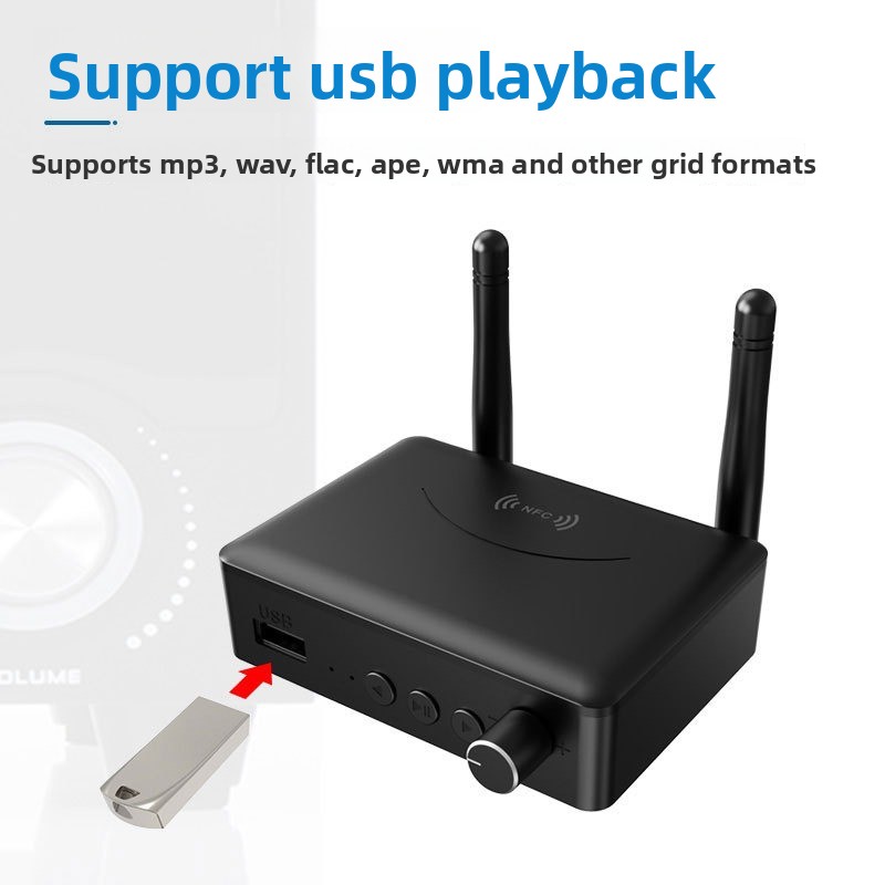 Receptor Bluetooth para carro de áudio sem fio sem perdas AUX, adaptador conversor sem fio Bluetooth para amplificador