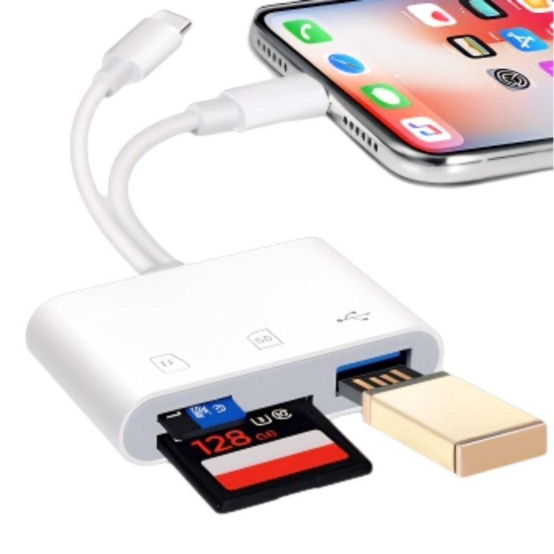 Leitor De Cartão Tipo C Adaptador De Memória Micro SD TF 3 Em 1 Para Laptop E Tablet-Conversor De Disco U Externo OTG