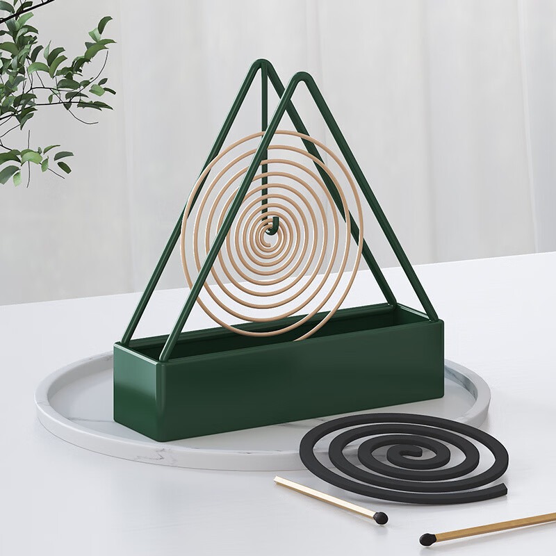Suporte de Bobina de Mosquito Triangular à Prova de Fogo, Incensário de Metal Resistente ao Calor, Suporte de Repelente
