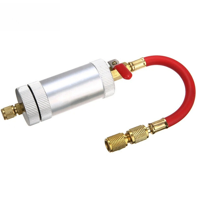 Injetor de Óleo e Corante R134A R12 R22 2OZ Bomba Manual de Acionamento Manual Adaptador A/C de Carro
