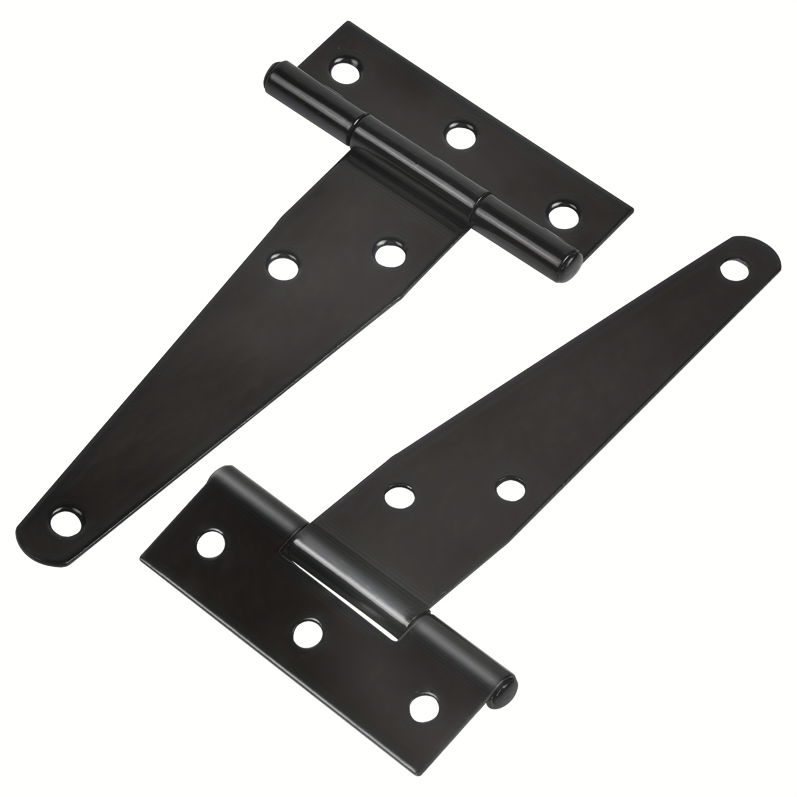 Dobradiças Pretas Para Portão Com Alça Em T Serviço Pesado – Hardware Metálico À Prova De Ferrugem Parafusos Porta De Ce