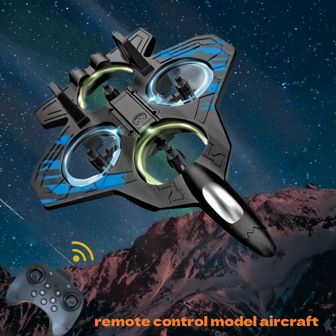 Fengchi RC Fighter Drone Aeronave De Controle Remoto EPP Espuma Planador 360 ° Stunt Rotation 2.4G Quadcopter De Quatro