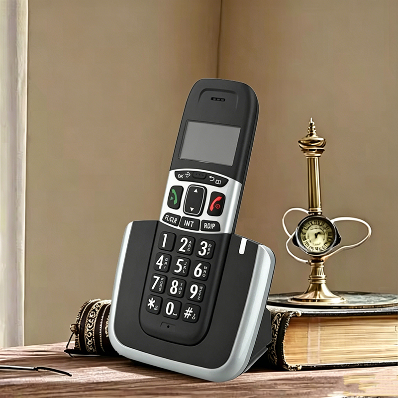 D1004 Telefone sem fio, radiação baixa, com secretária eletrônica, identificação de chamadas e espera de chamada, para