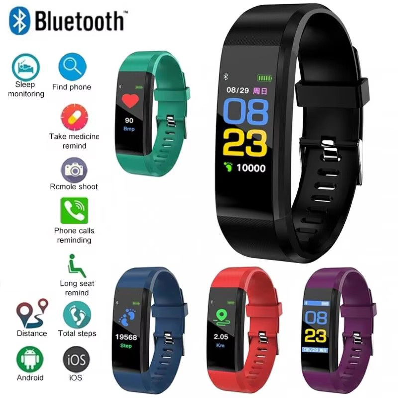 Pulseira Digital Inteligente Esportiva Smartwatch Masculino Feminino Monitor de Pressão Arterial e Frequência Cardíaca