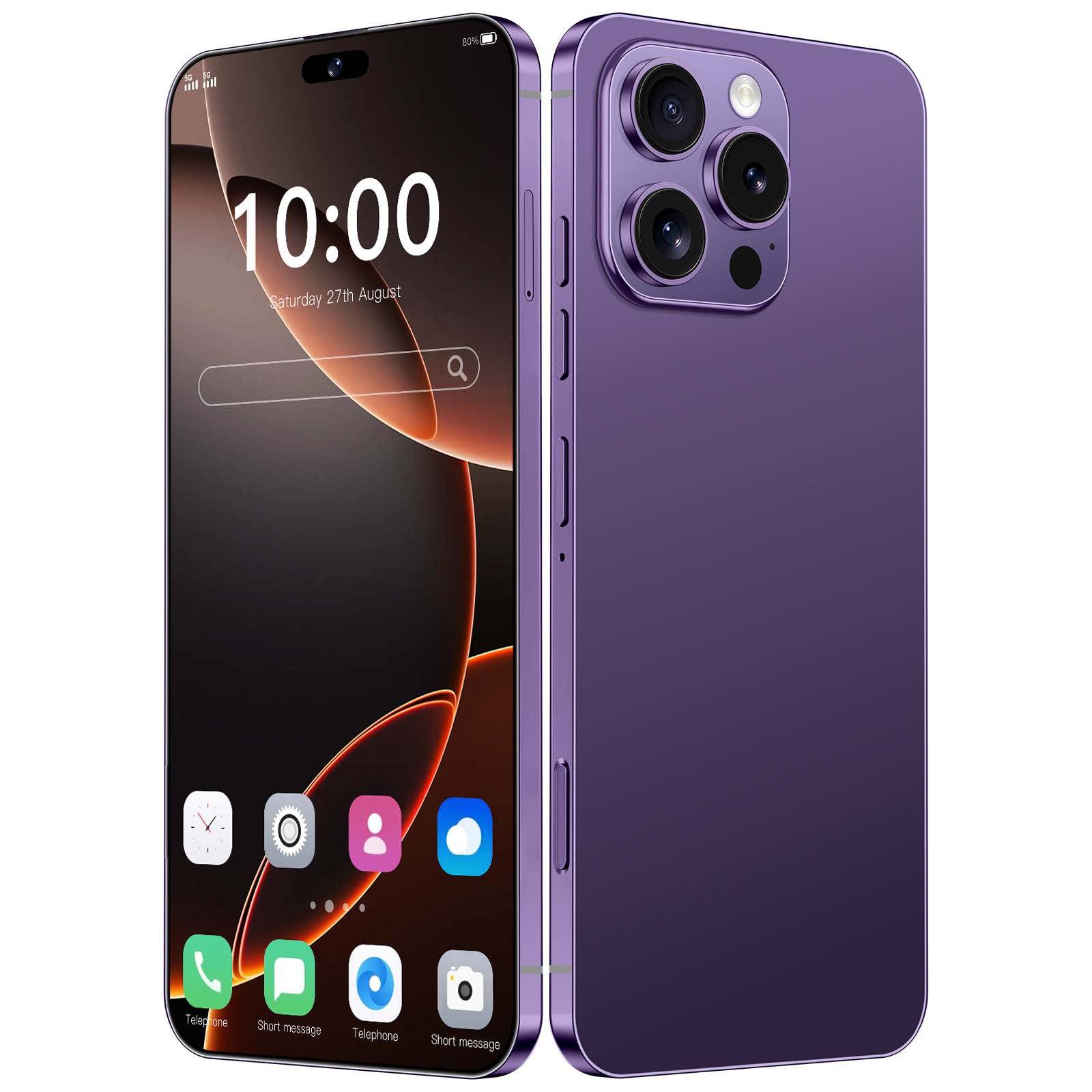iPhone 15 Pro Max de 6,8 polegadas com 4+128GB, Dual SIM e Câmera HD