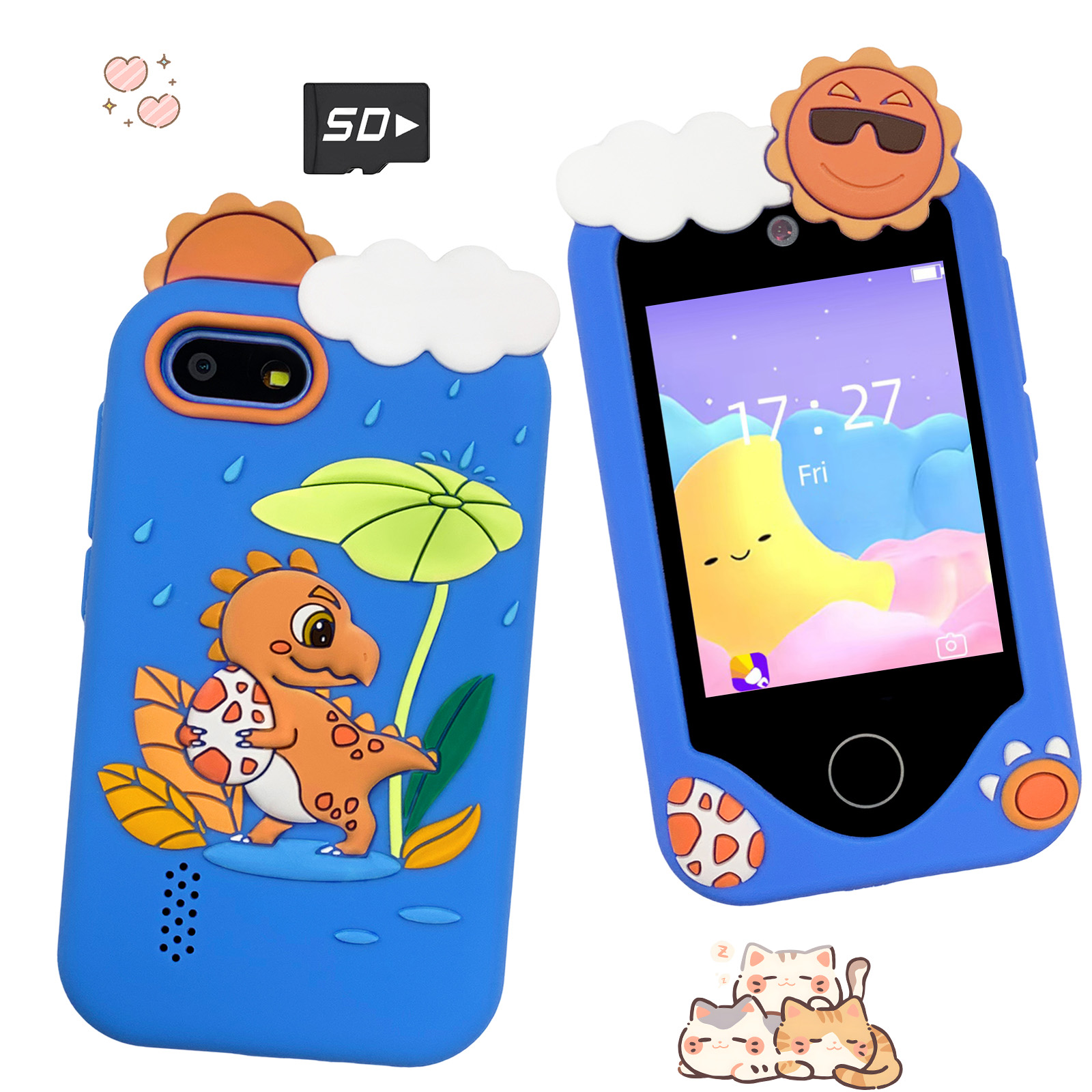 Brinquedo Infantil Para Smartphone , Tela HD De 2.8 " Com Câmeras Duplas , Gravação De Vídeo E Jogos Educativos De Quebr