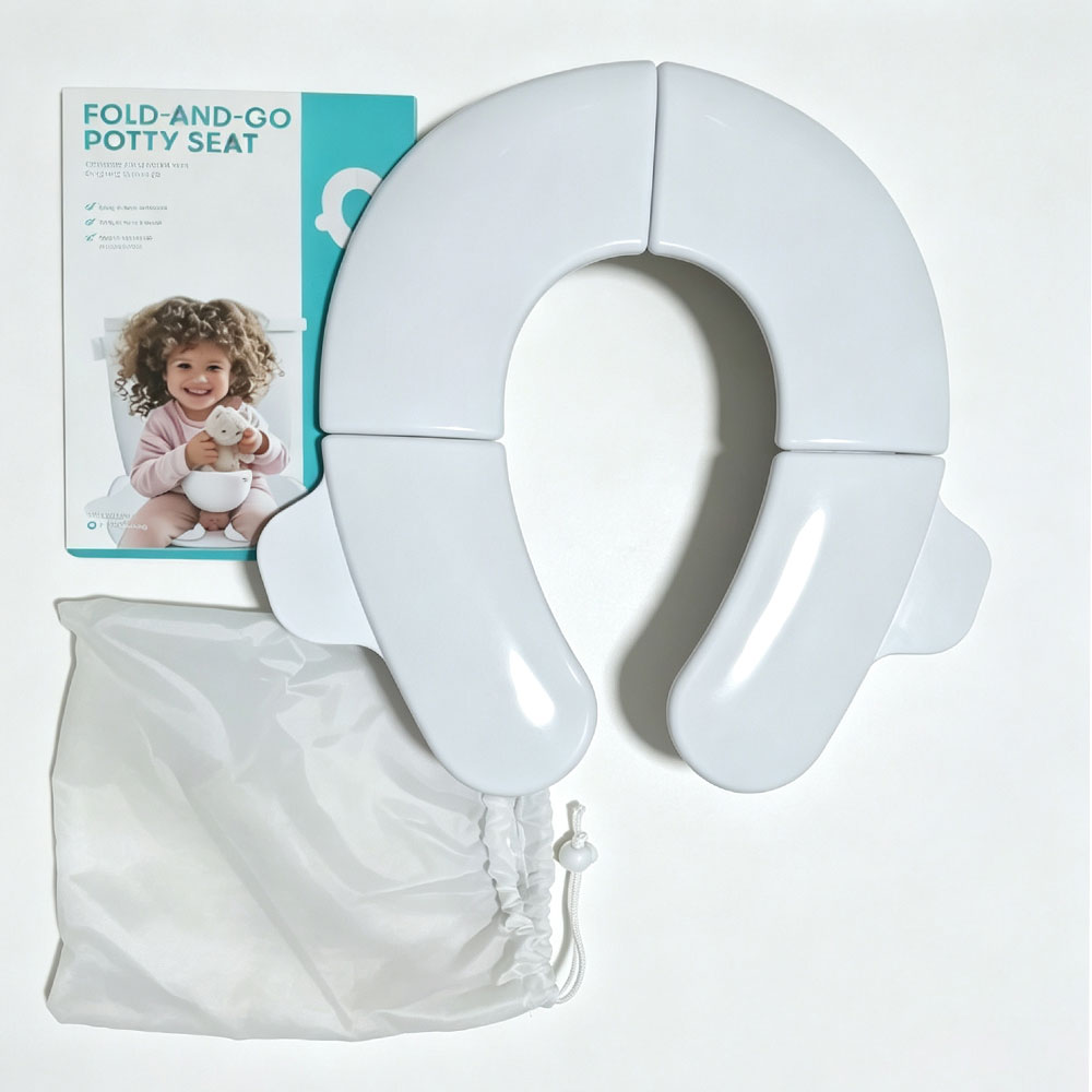 Assento de treinamento para vaso sanitário, Assento portátil para vaso sanitário dobrável para viagem, compatível com