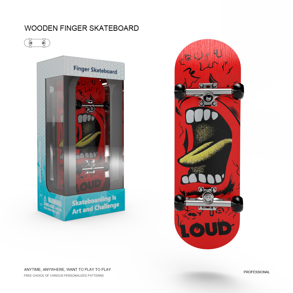 Fingerboard Profissional Ajustado Com Caminhão Eureka 3.0 E Rodas Cnc Duráveis