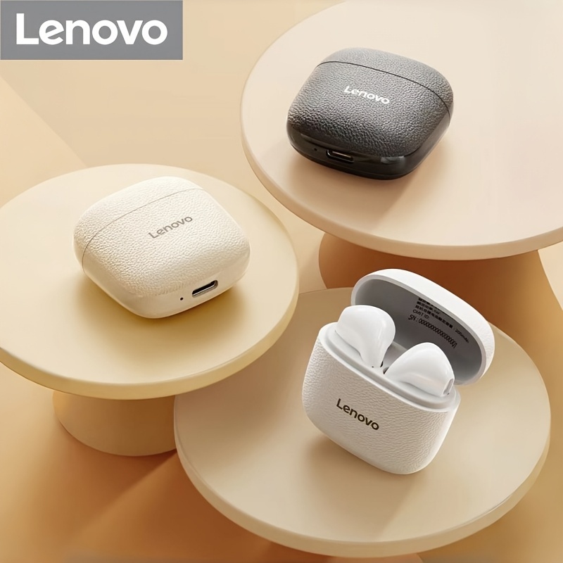 Fones de Ouvido Bluetooth Lenovo True Wireless 5.4, Meias-Ouvidos, 2,9 g, Ultraleves, Confortáveis, IPX5 à Prova d'Água,
