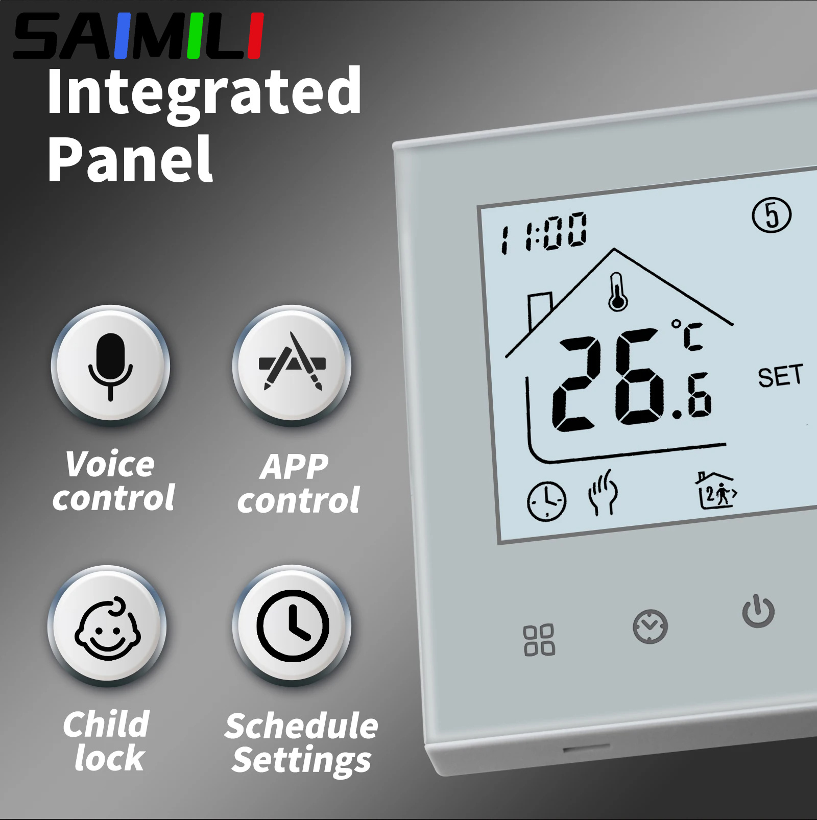 Saimili WiFi Smart Termostato 16A Controlador De Temperatura De Aquecimento Elétrico Versão Ue Com Função De Bloqueio E