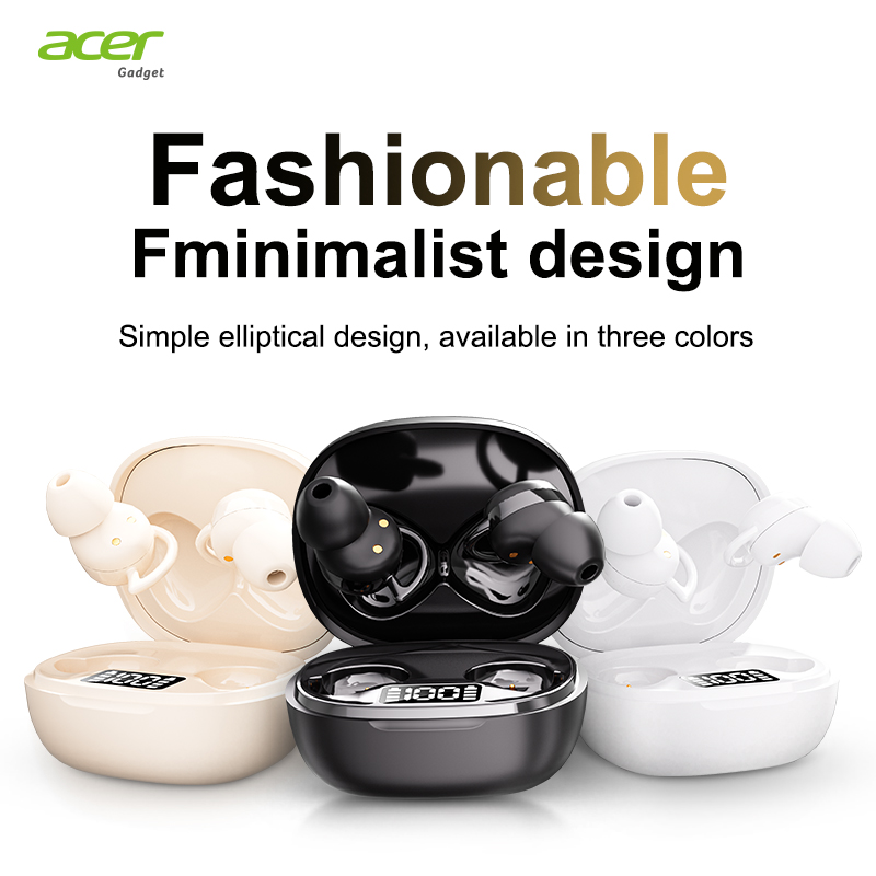 Fones de ouvido Acer OHR557, auriculares Super leves, fones de ouvido bluetooth com apenas 3g, baixo consumo de energia,