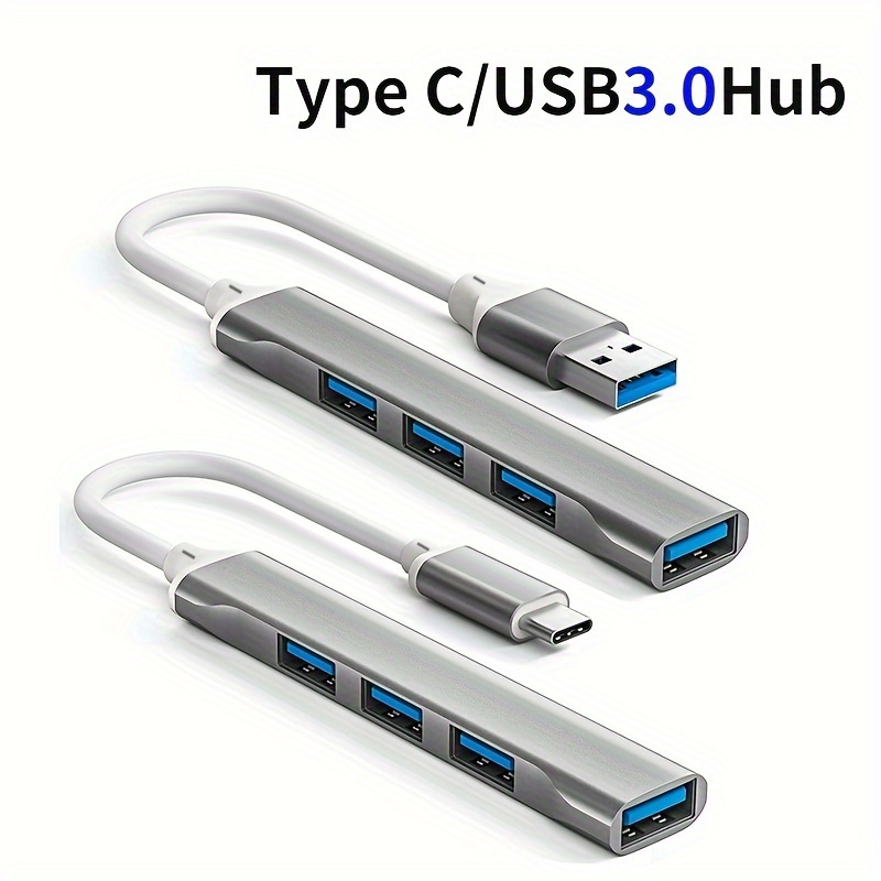 Hub USB de alta velocidade 3.0 com 4 portas tipo C para adaptador de carregador divisor para laptop e PC em Oferta na Shopee