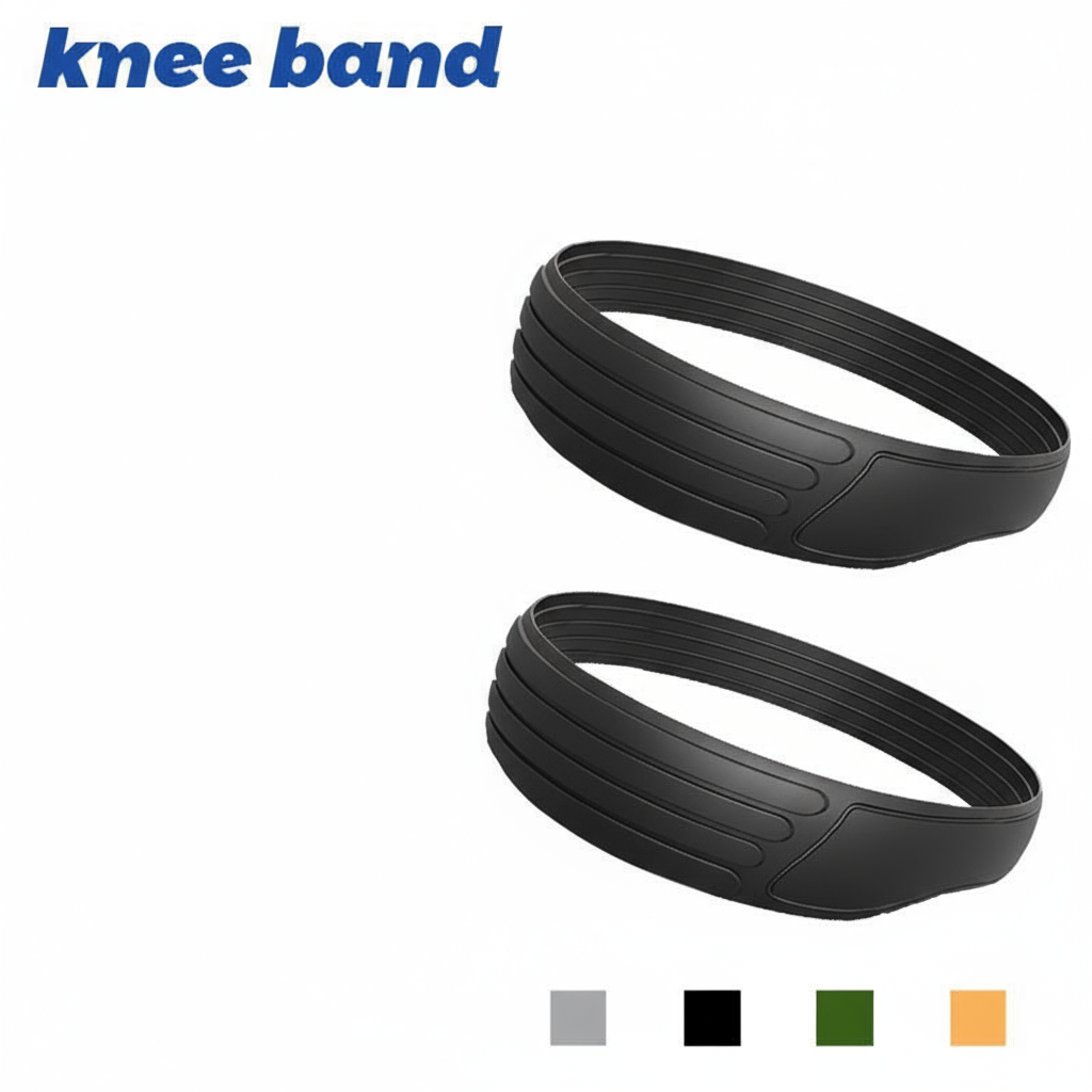 Faixa de Suporte de Tendão Patelar de Silicone com Alça, Estabilizador de Anel Patelar e Joelheira para Basquete,