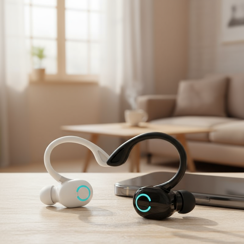  S10 Mini Fones de Ouvido Bluetooth Sem Fio Pretos, Toque Estéreo, Fone Único à Prova d'Água para Esportes com Microfone