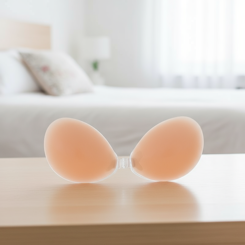 Sutiã Adesivo Push-Up Sem Alças para Mulheres - Adesivo, Push-Up, Ajuste Invisível para Copas A-D
