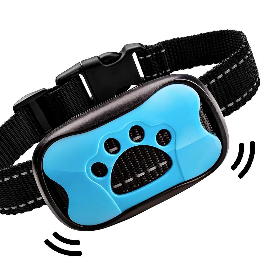 Coleira De Cachorro Anti-Latido Com Vibração Automática Inteligente E Impressão De Garra USB Recarregável