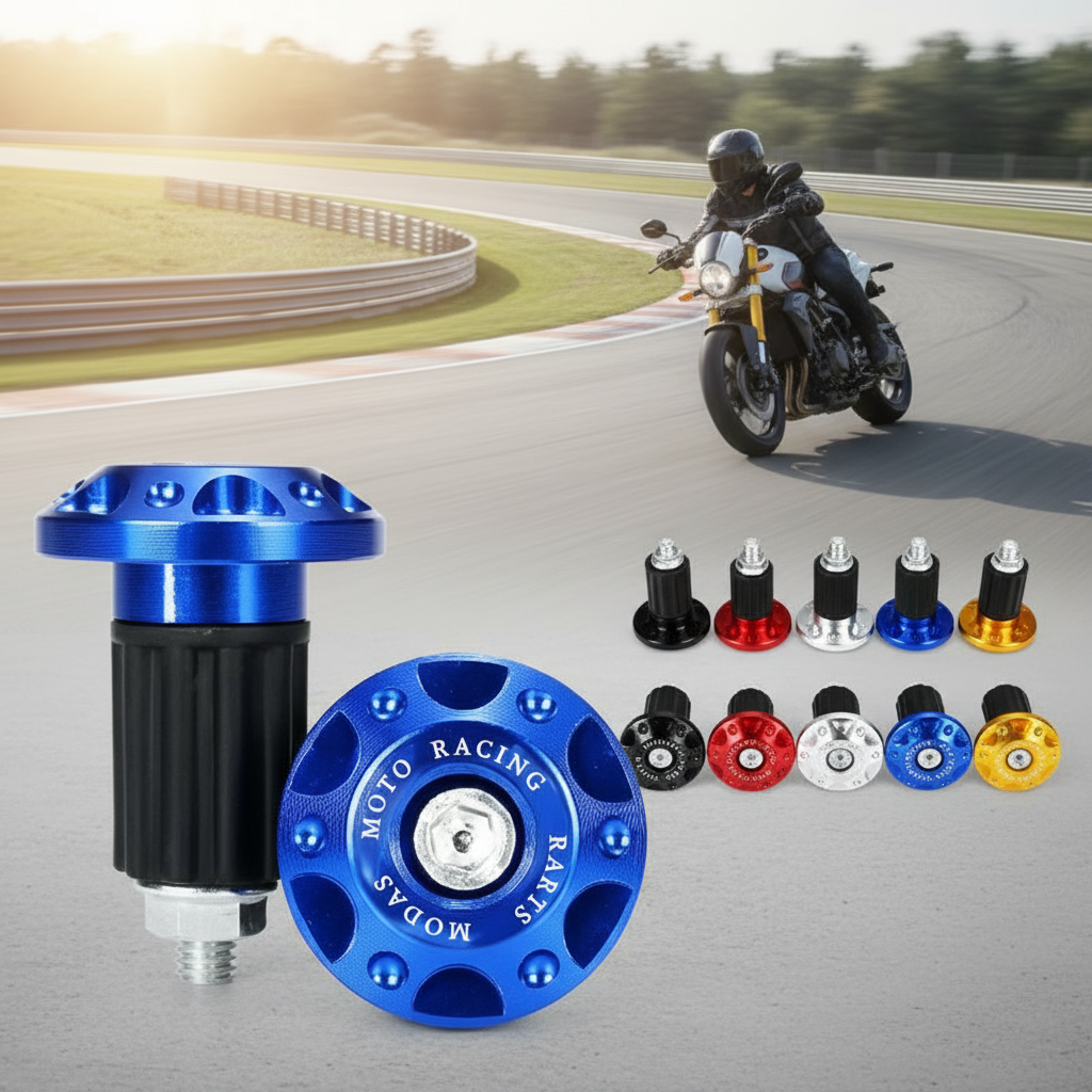 MALCOLM 2PCS Tampas de Guidão em Alumínio CNC para Motocicleta - Punhos Contrabalanço para Moto de Trilha/ATV,