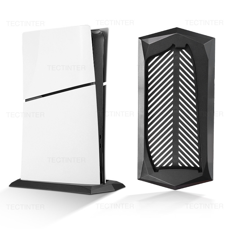 Suporte Vertical de Plástico para Console PlayStation 5 Slim Disc Edition, Base de Resfriamento com Suporte para