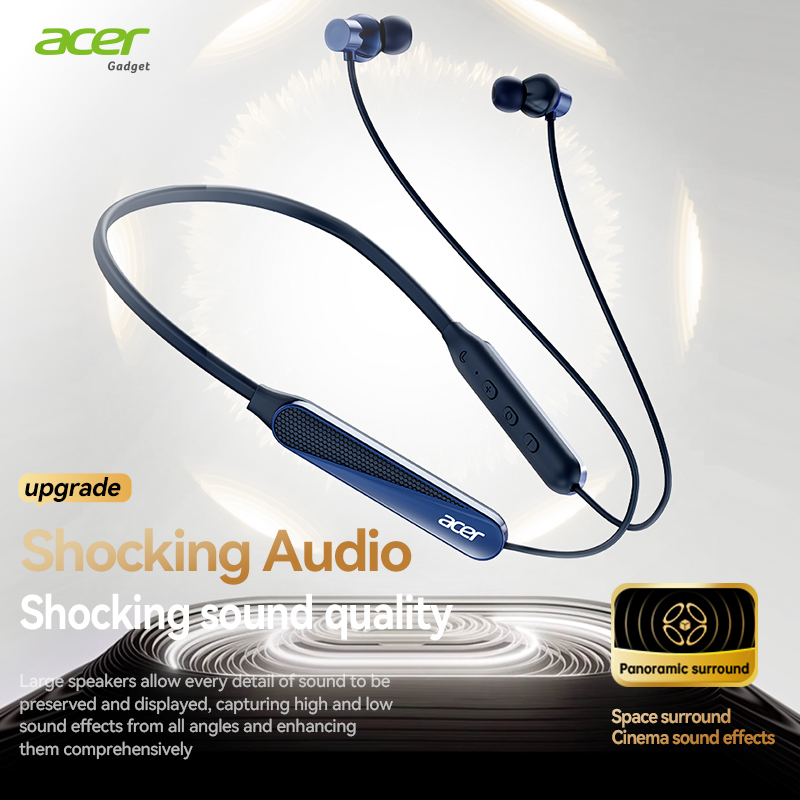 Fone de ouvido sem fio Acer OHR561; fones de ouvido Bluetooth HiFi com driver dinâmico de anel de cobre; reprodução