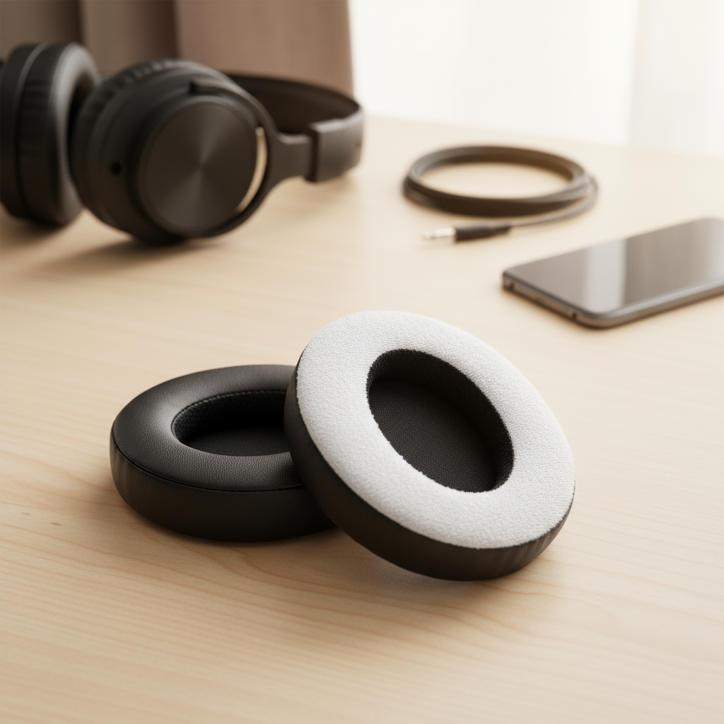 Almofadas de ouvido macias para fones de ouvido Audiotechnica ATH, HyperX Cloud/Alpha, SteelSeries Arctis, Sony