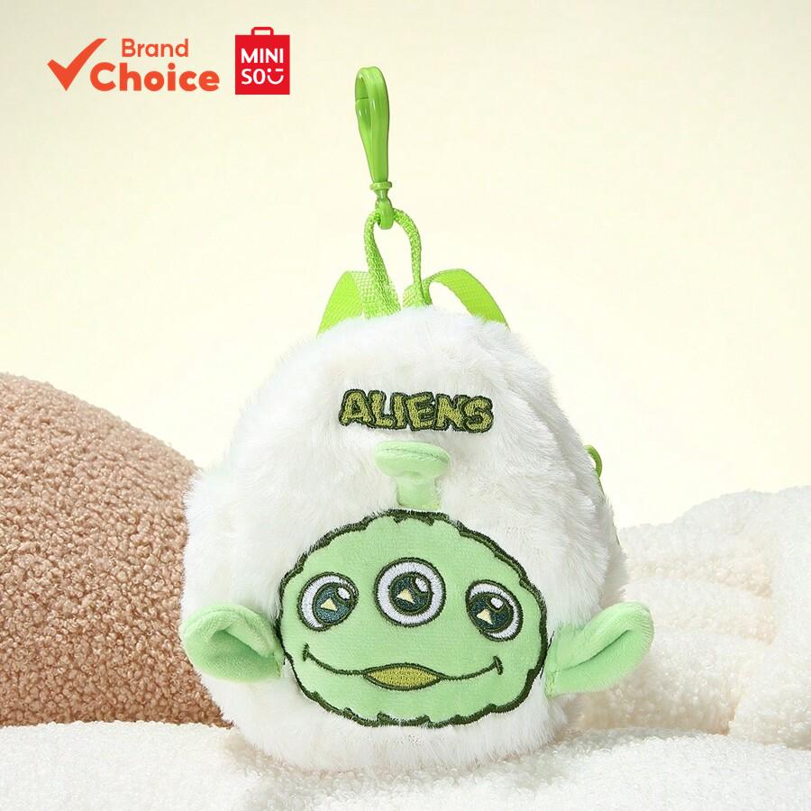 MINISO Disney × Pixar Toy Story "temporada de Pelúcia" Série - Mini Mochila Alien Macia e Adorável 12cm × 4,5cm × 14cm