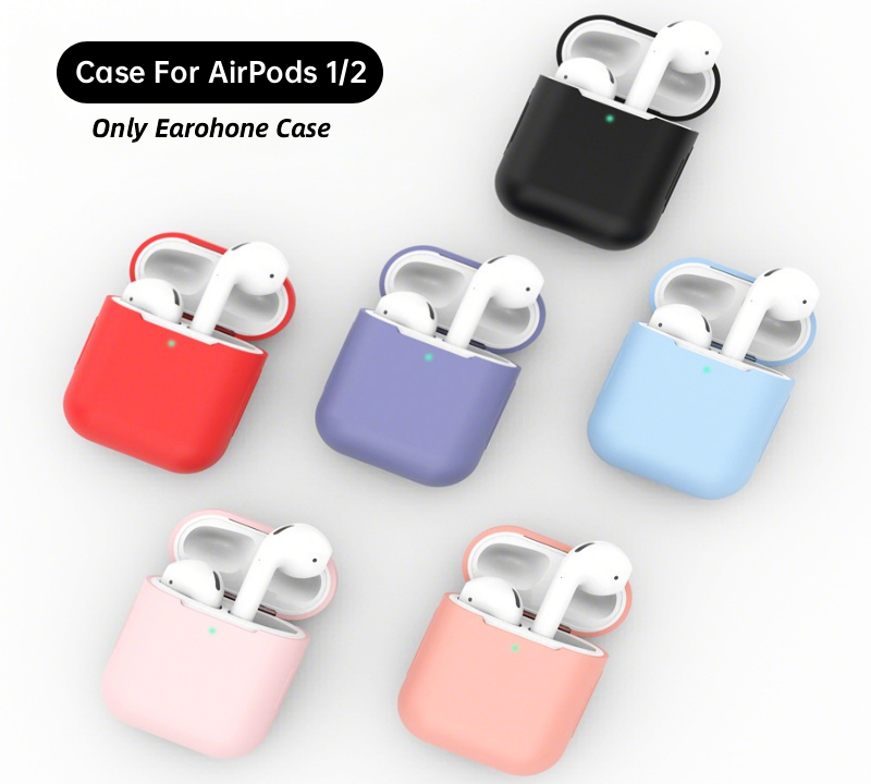 Capa de Silicone TPU Antichoque para AirPods 1/2 - Capa Protetora Macia para Fones de Ouvido Bluetooth i12 (Fones de