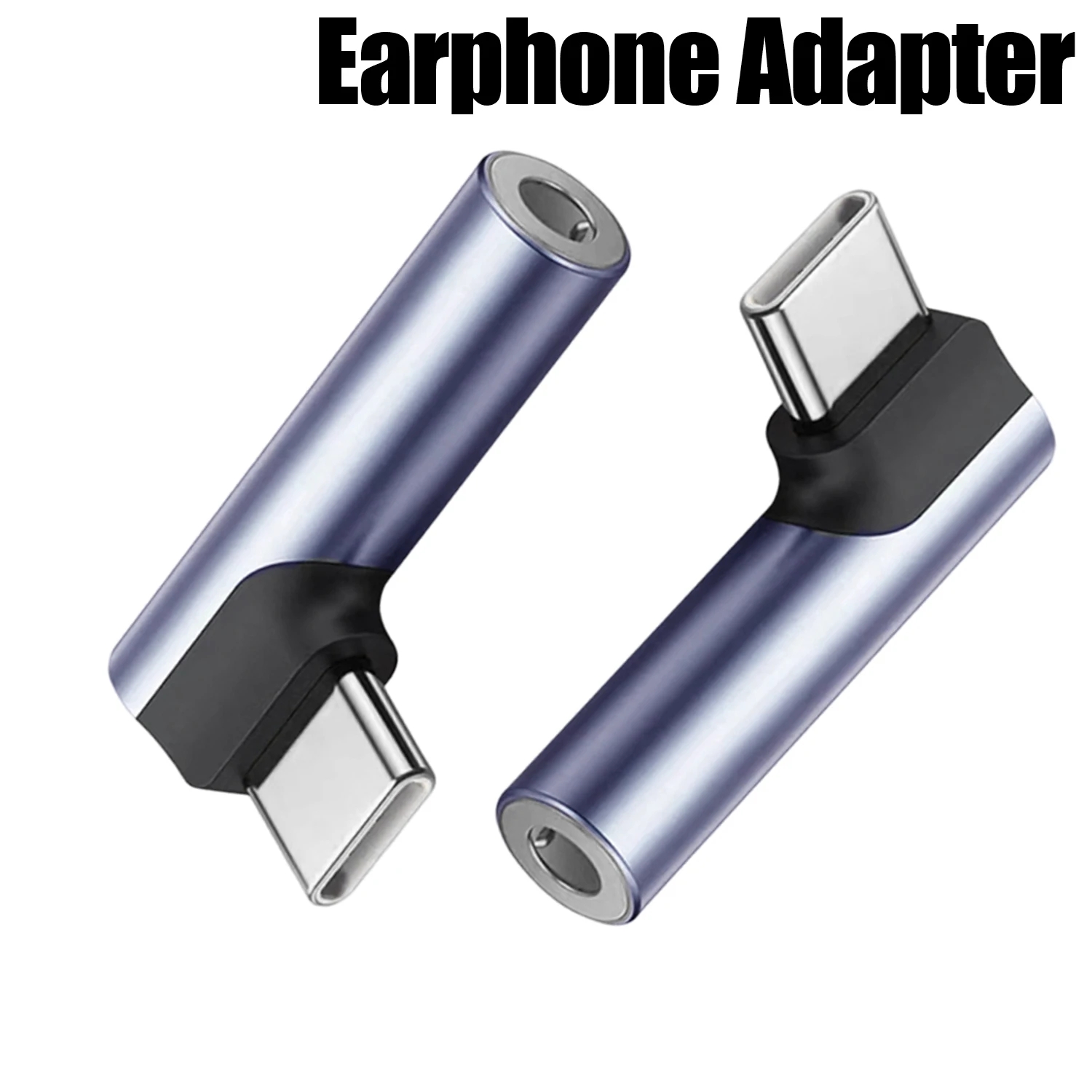 USB C Para 3.5 mm Jack Aux Tipo De Cabo Conector Fone De Ouvido Adaptador De Cotovelo HiFi Smartphone