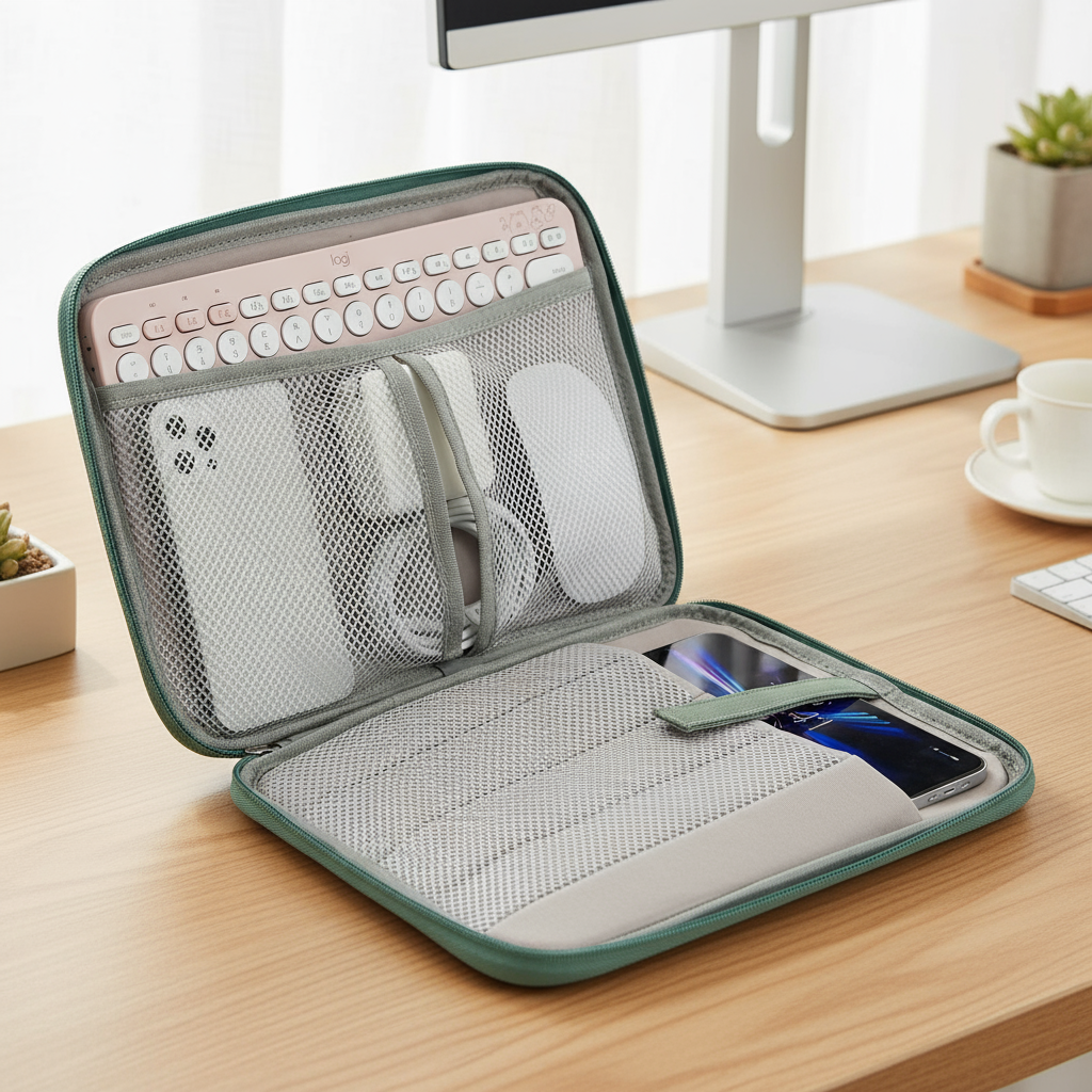 Adequado para transportar bolsa para iPad, bolsa para tablet, capa para laptop, estojo acolchoado, bolsa organizadora