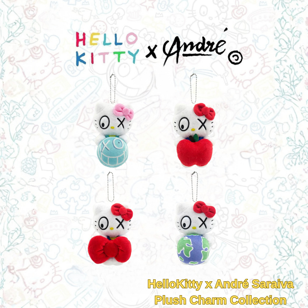 Oficial Sanrio Olá Kitty Andre Saraiva Chaveiro De Pelúcia Bonito Saco Acessório Charme Toque Macio Para Jogo De Tabulei