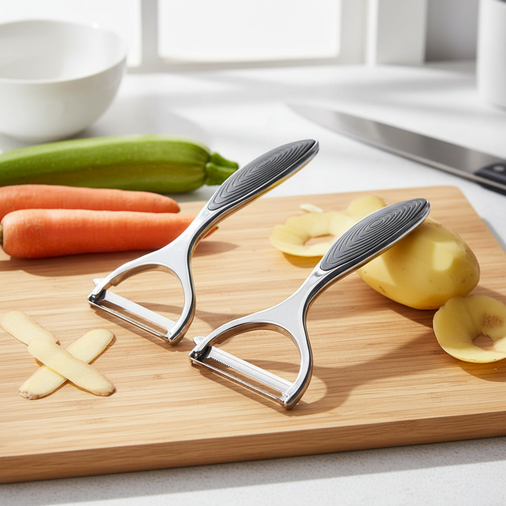 1 peça descascador de legumes de aço inoxidável, descascador de batatas, ralador multifuncional de cenoura, ferramentas