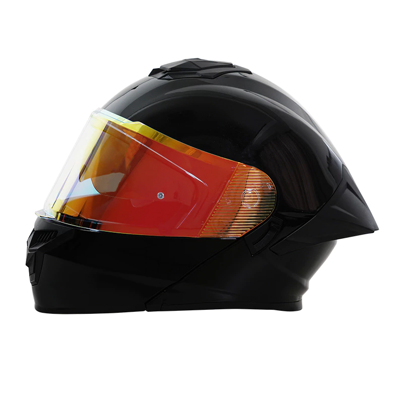 Four Seasons Flip-up Motocicleta Rosto Cheio Meio Capacete Lente Dupla Para Homens/Mulheres Quentes Unissex