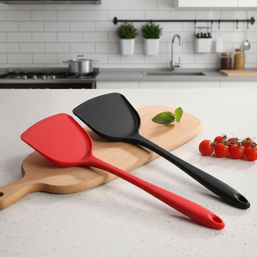  Espátula de Silicone Espátula Especial para Panela Antiaderente Utensílios de Cozinha Doméstica Colher Resistente a