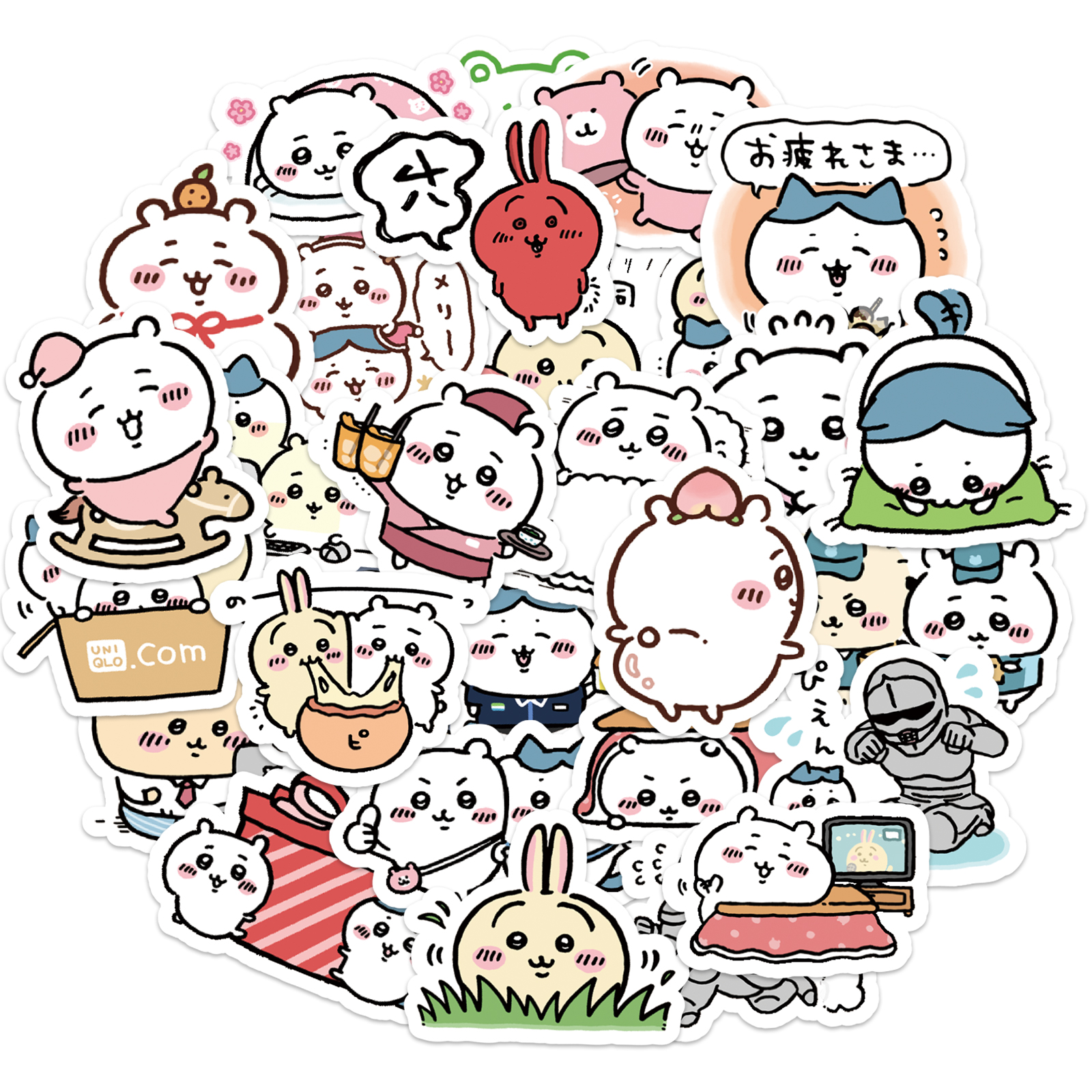 100pcs Adesivos Chiikawa - Stickers de Vinil À Prova D'água para Laptops, Garrafas de Água e Telefones (presente Fofo