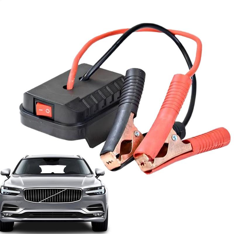 Adaptador Portátil para Partida Auxiliar Compatível com Cabos Elétricos Makita, Carregador de Carro de Lítio, Testador